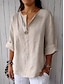 cheap Women&#039;s Blouses &amp; Shirts-Women&#039;s Shirt Blouse Daily Basic Casual Long Sleeve White Spring &amp;  Fall