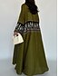 preiswerte Strickjacken und Oberbekleidung-Damen Freizeitjacke Freizeitskleidung Sommer Frühling Herbst Maxi Mantel Regular Fit Atmungsaktiv Künstlerisch / Retro Brautkleider schlicht Jacken Langarm Blumen Bestickt Schwarz Grün