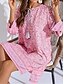 billige Boho-kjoler-Dame Mini kjole Uformell kjole Boho-kjole Fritid Daglig Normal Blomstret 3/4 ermer V-hals Hvit Rosa Navyblå Sommer Vår
