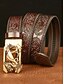 abordables Cinturones de hombre-Cinturón de cuero marrón para hombre con diseño de dragón en relieve y hebilla dorada: estilo vintage, perfecto para ropa formal e informal