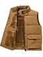 billige Herre Elite Yttertøy-Herre Fleecevest Utevest Gilet Punk Aktiv Høst Vinter Polyester Helfarge Rullekrage Svart Lysebrun Militærgrønn Vest
