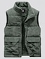 billige Herre Elite Yttertøy-Herre Fleecevest Utevest Gilet Punk Aktiv Høst Vinter Polyester Helfarge Rullekrage Svart Lysebrun Militærgrønn Vest