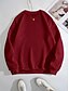 cheap Graphic shop Sweatshirts &amp; Hoodies-Women&#039;s Sweatshirt Casual Letter Street Dailywear Crew Neck Long Sleeve Black Wine Green Fall Winter