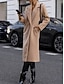 abordables Manteaux d&#039;Hiver-Manteau d&#039;hiver Femme Extérieur Plein Air Usage quotidien mode Décontractées Avec poches Longue Manteau Blanche Rouge Kaki Automne Hiver Boutonnage Simple Col rabattu Standard S M L XL 2XL