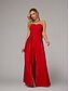 abordables ROUGE-Combinaisons Robe de Soirée Élégante Robe Invité de Mariage Longueur de Sol Sans Manches Coeur Satin avec Nœud(x) Jupe Overskirt
