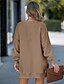 abordables Sweatshirts et Hoodies Texturés-pull femme décontracté uni décontracté col rond manches longues noir rose vin vert kaki automne&amp;amp; hiver