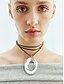 billiga Kvinnors halsband-minimalistiskt hängsmycke med ihåliga cirklar i silver och örhängen – moderna geometriska smycken för kvinnor