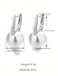 baratos Brinco Feminino-brincos de argola de prata clássicos femininos com gota de pérola - joias minimalistas elegantes para uso diário ou formal