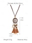preiswerte Halskette für Damen-Boho-Quastenkette für Damen mit Lederband und Traumfänger-Anhänger – perfekt für Festivals und den Bohemian-Stil