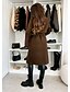 voordelige Winterjassen-Dames Jas Houd Warm Comfortabel Knop Met riem Elegant Effen Kleur Casual / Dagelijks Dubbele rij knopen Revers Normale pasvorm Lange mouw bovenkleding Zwart Rood Abrikoos Winter