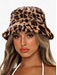voordelige Dameshoeden-luipaardprint imitatiebont emmerhoed voor dames - stijlvol winteraccessoire voor casual en trendy looks