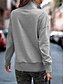 levne Texturované mikiny a svetry-dámská mikina casual plain street dailywear rolák knoflíky dlouhý rukáv bílá růžová šedá podzim zima