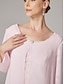 baratos Com jaqueta-Conjunto de Vestido de Dois Peças A-Line Vestido de Casamento na Praia Mãe da Noiva Vestido Elegante Plus Size Gola de Joia Comprimento Chá Chiffon com Renda Manga Curta Jaqueta com Cor Sólida