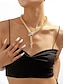 cheap Women&#039;s Necklace-Elegant Gold Snake Necklace for Women – Rhinestone-Encrusted Statement Jewelry with Serpentine Design for Special Occasions and Parties