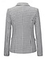 billige Blazere og dresser-Dame Blazer Arbeid Gate Høst Vinter Normal Frakk Normal Pustende Elegant Stilfull Jakker Langermet ikke-utskrift Helfarge Striper og rutete Med lommer Hvit+Svart Svart Rød