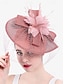 preiswerte Haarschmuck für Damen-Fascinator-Hut im Vintage-Stil für Damen in Rosa mit floraler Schleife und Schleier – elegantes Kopfstück für Hochzeiten und Teepartys
