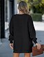 abordables Sweatshirts et Hoodies Texturés-pull femme décontracté uni décontracté col rond manches longues noir rose vin vert kaki automne&amp;amp; hiver