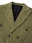 preiswerte Freizeitanzüge-Herren Hochzeit Anzüge Steigendes Revers Hellblau Schwarz Lässig Einfarbig Figurbetonter Schnitt 2-teilig Doppeltknopfjacke mit sechs Knöpfen