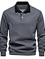 abordables Tapas-Hombre Sudadera con capucha Negro Azul Marino Gris Oscuro Manga Larga Camiseta Ropa de golf Ropa Trajes Ropa Ropa