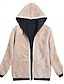 billiga Fleece-fodrade jackor-Dam Vinterkappa Sherpajacka Hoodiejacka Utomhus Gata Dagliga kläder Höst Vinter Normal Täcka Normal Håller värmen Andningsfunktion Stylish Ledigt Jacka Långärmad Slät Med fickor Blixtlås i fullängd
