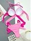voordelige Bikinisets-Dames Zwemkleding Bikini 2 stuks Brutaal Zwempak Blote rug Slank Vakantie Strand Kleding Effen Kleur Halternek Mouwloos Badpakken