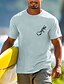 abordables Translation-Homme Tropical Lézard T shirt Manche Courte T-shirt 3D effet Col Ras du Cou Chemise Vacances Mode Plein Air Bleu Ciel Blanche Rose Claire Eté Printemps Vêtement Tenue S M L XL XXL XXXL