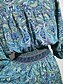 preiswerte Ausgefallene Kleider-Damen Maxidress Casual kleid Schaukelkleid A Linie Kleid Boho-Kleid Brautkleider schlicht Täglich Regular Fit Blumen Paisley-Muster Halbe Ärmel V Ausschnitt Blau Braun Sommer Frühling Herbst