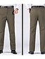 preiswerte Schlank-Herren Anzughosen Hose Hosen Chinesisch Chino Knopf Tasche Glatt Komfort Formal Party Arbeit Modisch Klassicher Stil Schwarz Armeegrün Mikro-elastisch