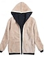 billiga Fleece-fodrade jackor-Dam Vinterkappa Sherpajacka Hoodiejacka Utomhus Gata Dagliga kläder Höst Vinter Normal Täcka Normal Håller värmen Andningsfunktion Stylish Ledigt Jacka Långärmad Slät Med fickor Blixtlås i fullängd