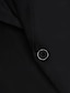 preiswerte Semi-formelle Anzüge-Herren Hochzeit Party-Abendmode Anzüge Schwarz Braun Geschäftlich Formell Einfarbig Standard Passform 3-teilig Einreihige Zwei-Knopf-Jacke