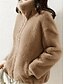 billige Cardigans og yttertøy-damegenser tilfeldig sherpa vanlig street dailywear turtleneck glidelåslomme langermet hvit lysegrønn khaki høst vinter