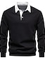 abordables Tapas-Hombre Sudadera con capucha Negro Azul Marino Gris Oscuro Manga Larga Camiseta Ropa de golf Ropa Trajes Ropa Ropa