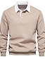 abordables Tapas-Hombre Sudadera con capucha Negro Azul Marino Gris Oscuro Manga Larga Camiseta Ropa de golf Ropa Trajes Ropa Ropa
