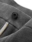 economico Sottile-Per uomo pantaloni della tuta Pantaloni di velluto a coste Pantaloni Chino Bottoni Tasche Tinta unica Comfort Formale Feste Ufficio Di tendenza Classico Nero Grigio scuro Media elasticità