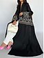 preiswerte Strickjacken und Oberbekleidung-Damen Freizeitjacke Freizeitskleidung Sommer Frühling Herbst Maxi Mantel Regular Fit Atmungsaktiv Künstlerisch / Retro Brautkleider schlicht Jacken Langarm Blumen Bestickt Schwarz Grün