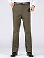 preiswerte Schlank-Herren Anzughosen Hose Hosen Chinesisch Chino Knopf Tasche Glatt Komfort Formal Party Arbeit Modisch Klassicher Stil Schwarz Armeegrün Mikro-elastisch