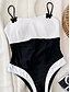 billiga One-piece-baddräkter-Dam Badkläder En bit Monokini Baddräkt Öppen rygg Magkontroll Hög midja Smal Semester Standkläder Ensfärgat Rund hals Ärmlös Baddräkter