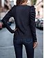 abordables Tops de Trabajo para Mujeres-Mujer Camisa Blusa Color sólido Básico Casual Manga Larga Cuello Barco Tops regulares Diario Azul Marino Naranja Otoño Invierno