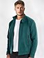 abordables Ropa Exterior de Élite para Hombres-Hombre Chaqueta casual Chaqueta de ante Casual Diario Cortavientos Sexy Otoño invierno Color sólido/liso Casual Sin Cuello Regular Negro Amarillo Verde Trébol Gris Chaquetas
