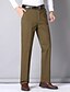preiswerte Schlank-Herren Anzughosen Hose Hosen Chinesisch Chino Knopf Tasche Glatt Komfort Formal Party Arbeit Modisch Klassicher Stil Schwarz Armeegrün Mikro-elastisch