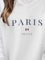 cheap Women&#039;s Hoodies &amp; Sweatshirts-Women&#039;s85% CottonSweatshirt Cotton Blend Crew Paris Print Neck Long Sleeve Fall Winter Comfrt Breathable Soft Fabric