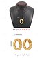 billiga Kvinnors halsband-minimalistiskt hängsmycke med ihåliga cirklar i silver och örhängen – moderna geometriska smycken för kvinnor