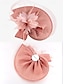 preiswerte Haarschmuck für Damen-Fascinator-Hut im Vintage-Stil für Damen in Rosa mit floraler Schleife und Schleier – elegantes Kopfstück für Hochzeiten und Teepartys