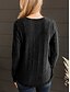 abordables Tops Sencillos para Mujeres-Mujer Camiseta Plano Moda Moderno Casual Manga Larga Escote en Pico Tops regulares Diario Fin de semana Negro Verde Ejército Verano Primavera
