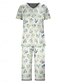 ieftine Lenjerie-Pentru femei loungewear Set pijama Casual Confortabili Grafic Talie elastică Tricou Pantaloni Casă Zilnic Manșon Lung Stil Nautic Mov Trifoi Gri Toamnă Iarnă