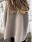 abordables Abrigos de Invierno-Mujer Capa / Capas Exterior Calle Diario Otoño Invierno Regular Abrigo Ajuste regular Mantiene abrigado Transpirable Contemporáneo Elegante Chaquetas Manga 3/4 Color sólido Estola Negro Caqui Gris