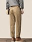 abordables Pantalons élite pour hommes-Homme Pantalon Jogger Pantalon carotte fuselé Avec Poches Couleur Unie Longueur complète Extérieur Vacances Soirée Vacances ancien KakiA Noir Micro-Élastique