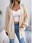 economico Cardigan Aperto-Per donna Felpa Cardigan Informale Morbido Colore puro Cavi Apertura anteriore Tasche Lavorato a maglia Manica lunga Maglie lunghe Maglia Esterno Giornaliero Fine settimana Blu Albicocca Autunno