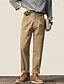 abordables Pantalons élite pour hommes-Homme Pantalon Jogger Pantalon carotte fuselé Avec Poches Couleur Unie Longueur complète Extérieur Vacances Soirée Vacances ancien KakiA Noir Micro-Élastique