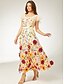 baratos Vestidos de Cocktail-Vestidos de Coquetel em A Casamento na Praia Vestido Elegante Convidada de Casamento Festa Até o Tornozelo Sem Mangas Decote em V Renda com Rendas Aplicações Vestidos